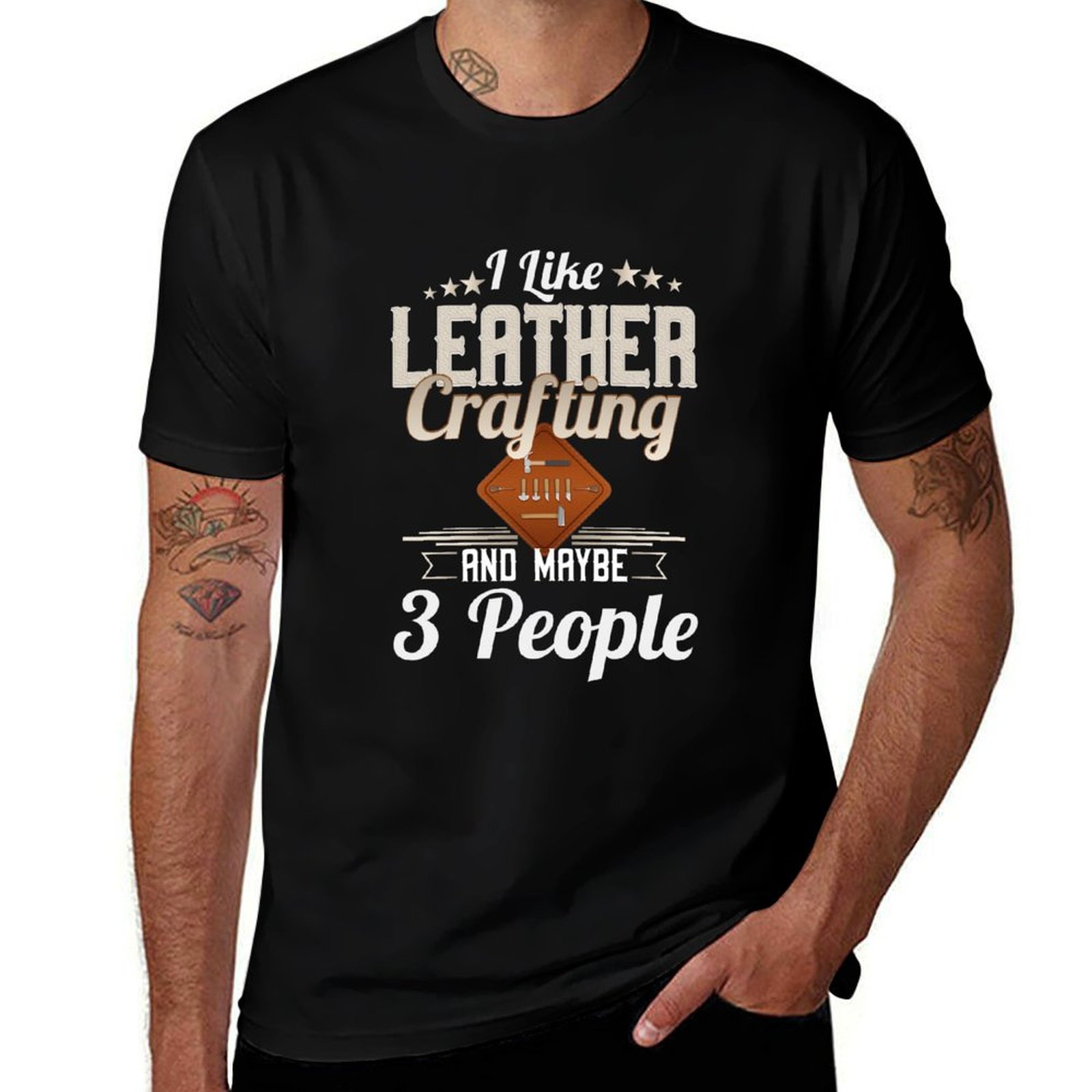 Leatherwork Art - leather crafting leatherworking gift Tee T-Shirt